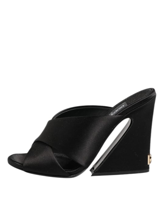 Dolce & Gabbana Schwarze Keira Barocke High Heel Sandalen Schuhe - Image 6