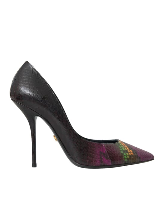 Dolce & Gabbana Mehrfarbige Exotische Leder Pumps Schuhe - Image 1
