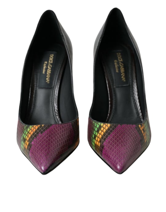 Dolce & Gabbana Mehrfarbige Exotische Leder Pumps Schuhe - Image 2