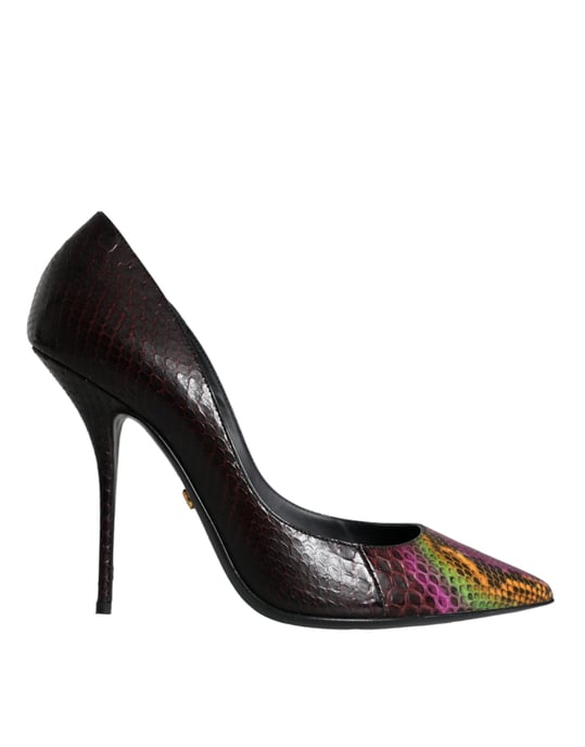 Dolce & Gabbana Mehrfarbige Exotische Leder Absatzschuhe - Image 1