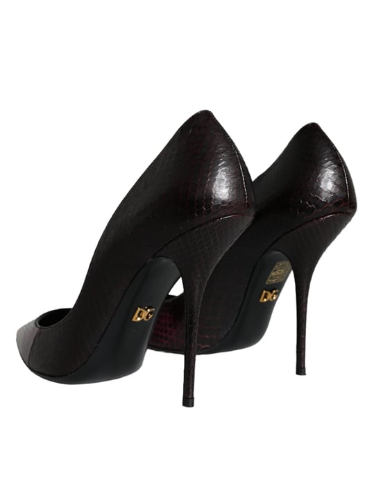 Dolce & Gabbana Mehrfarbige Exotische Leder Absatzschuhe - Image 4