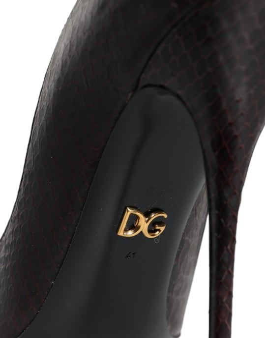 Dolce & Gabbana Mehrfarbige Exotische Leder Absatzschuhe - Image 5