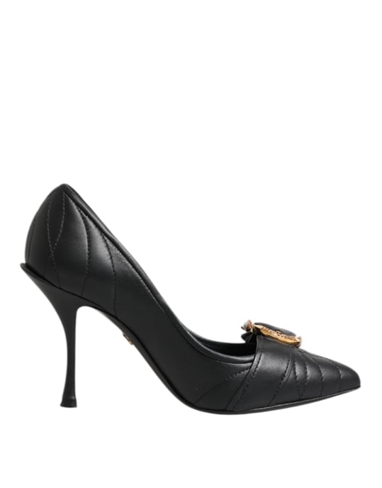 Dolce & Gabbana Schwarze Hingabe Leder Absatzschuhe Pumps - Image 1