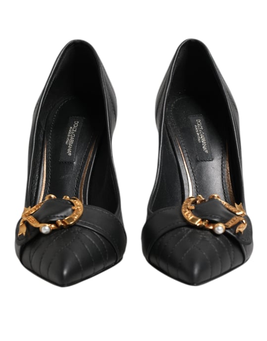 Dolce & Gabbana Schwarze Hingabe Leder Absatzschuhe Pumps - Image 2