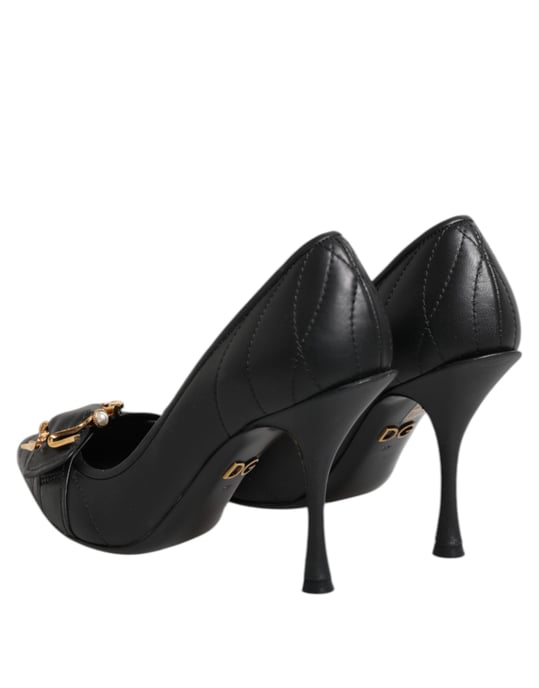 Dolce & Gabbana Schwarze Hingabe Leder Absatzschuhe Pumps - Image 5