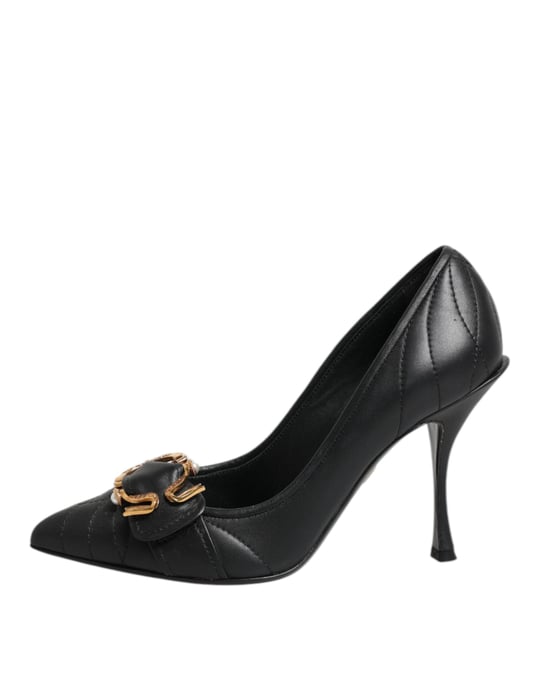 Dolce & Gabbana Schwarze Hingabe Leder Absatzschuhe Pumps - Image 6
