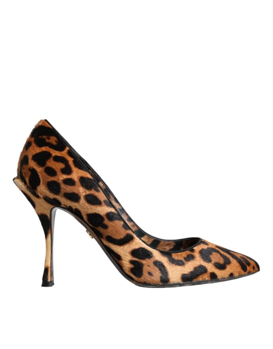 Dolce & Gabbana Braune Leoparden-Haarleder-Pumps - Image 1
