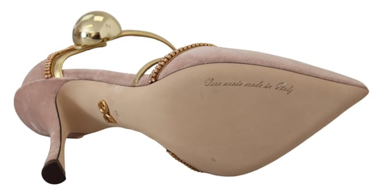 Dolce & Gabbana Pink Crystal T-Riemchenabsatzschuhe - Image 6
