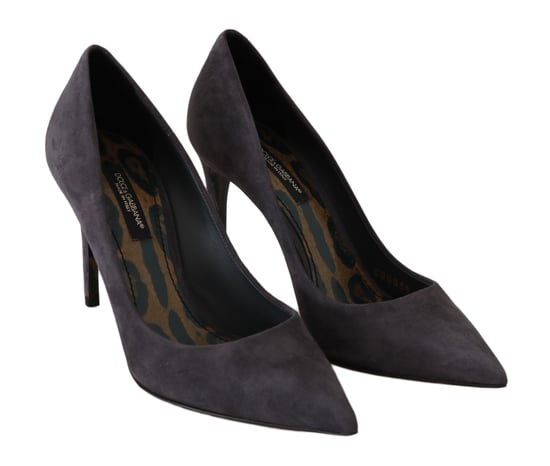 Dolce & Gabbana Graue Wildleder Stöckelschuhe - Image 4