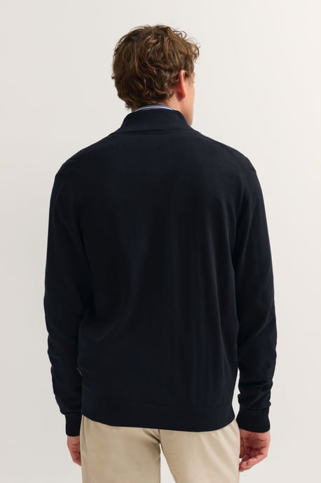 Bugatti Herren Strickjacke mit Streifen in 3D-Optik - Image 2