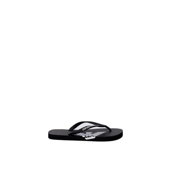 Emporio Armani Unterwäsche Schwarz-Weiße Gummi Flip-Flop Sandalen - Image 4