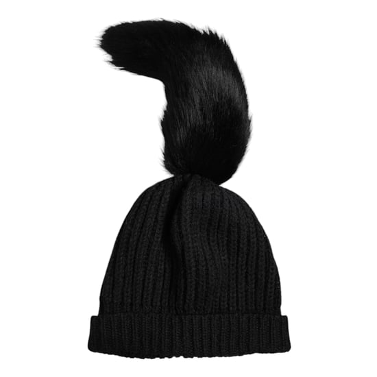 Dolce & Gabbana Schwarze Acrylstrickmütze mit Kunstfell für den Winter - Image 3