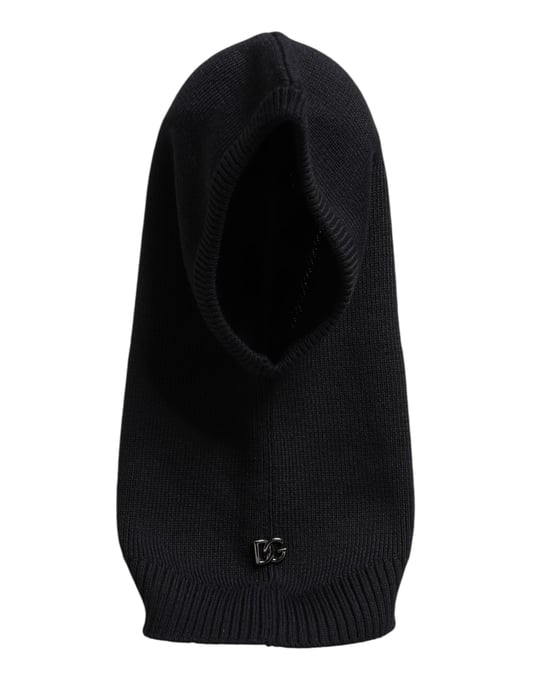 Dolce & Gabbana Schwarze Woll-Balaclava-Mütze für den ganzen Kopf - Image 1