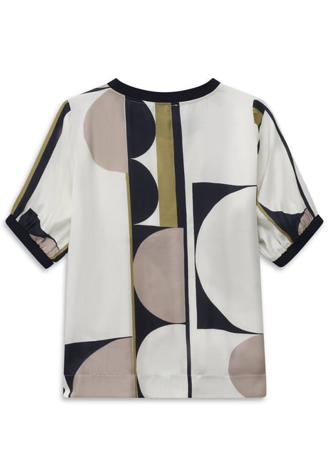 Bugatti Damen Bluse kurzarm mit grafischem Print aus 100% Viskose - Image 5