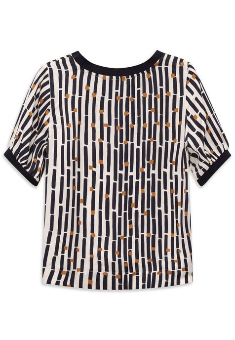 Bugatti Damen Bluse kurzarm mit grafischem Print aus 100% Viskose - Image 2