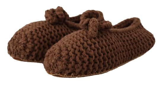 Dolce & Gabbana Braune Slip-On Ballerina Flats Wollstrickschuhe - Image 3