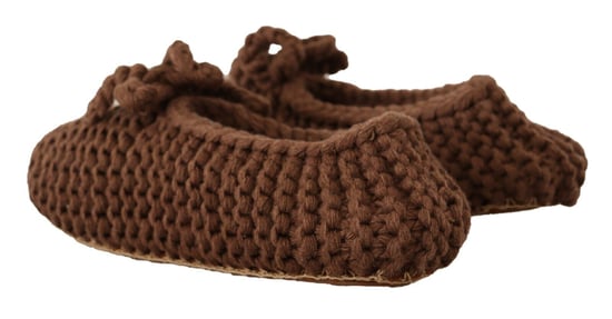 Dolce & Gabbana Braune Slip-On Ballerina Flats Wollstrickschuhe - Image 4