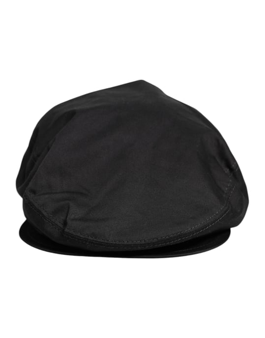 Dolce & Gabbana Schwarze Baumwolle Nachrichtenjunge Capello Cabbie Hut - Image 1