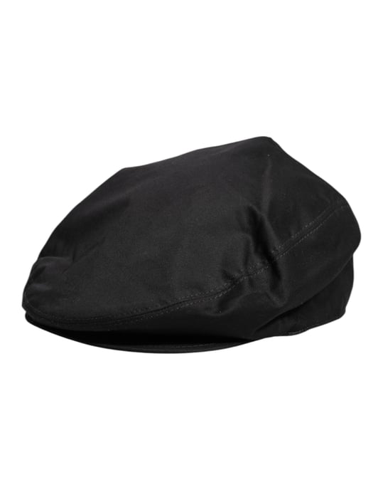 Dolce & Gabbana Schwarze Baumwolle Nachrichtenjunge Capello Cabbie Hut - Image 3
