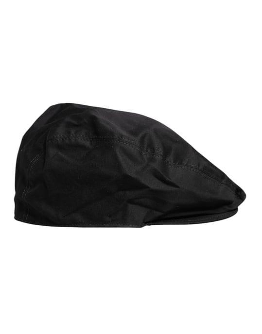 Dolce & Gabbana Schwarze Baumwolle Nachrichtenjunge Capello Cabbie Hut - Image 4
