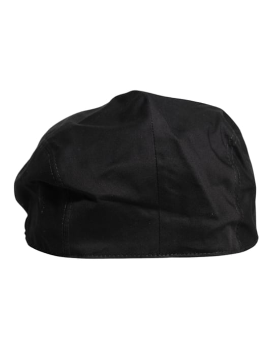 Dolce & Gabbana Schwarze Baumwolle Nachrichtenjunge Capello Cabbie Hut - Image 5