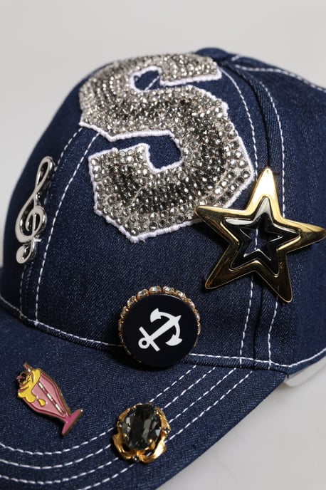 Dolce & Gabbana Blaue Kristallverzierung Basecap - Image 6