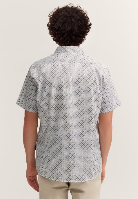 Bugatti Herren Kurzarm-Hemd elegant mit Allover-Muster - Image 2