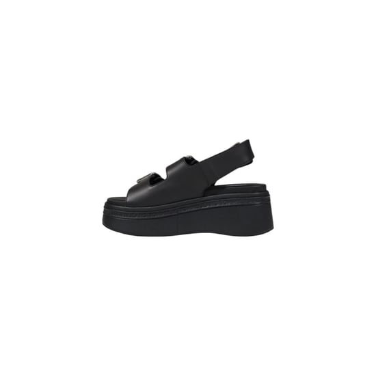 Tommy Hilfiger Jeans Schwarze Leder Plattformsandalen - Image 3