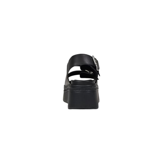 Tommy Hilfiger Jeans Schwarze Leder Plattformsandalen - Image 4