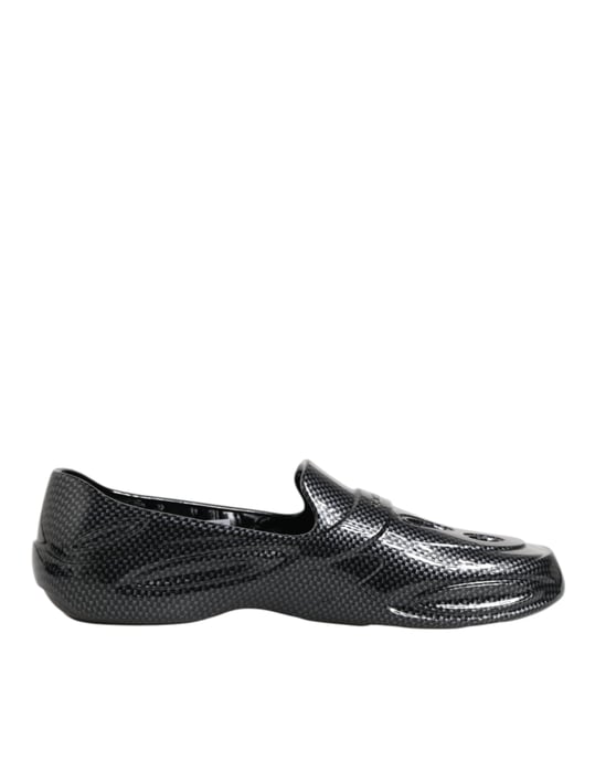 Dolce & Gabbana Schwarze Gummisandalen Low Top Sneakers Schuhe - Image 2