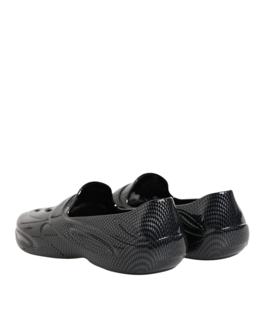 Dolce & Gabbana Schwarze Gummisandalen Low Top Sneakers Schuhe - Image 6