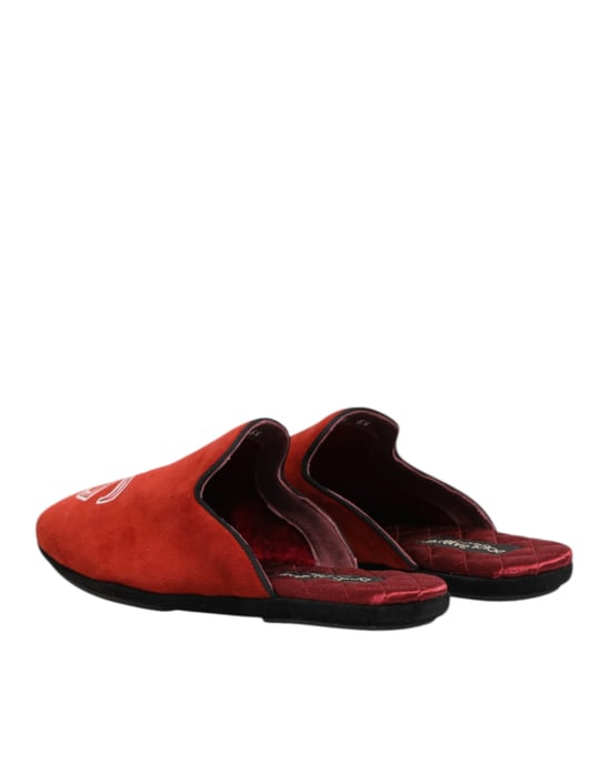 Dolce & Gabbana Rote Wildleder DG König Hausschuhe - Image 6