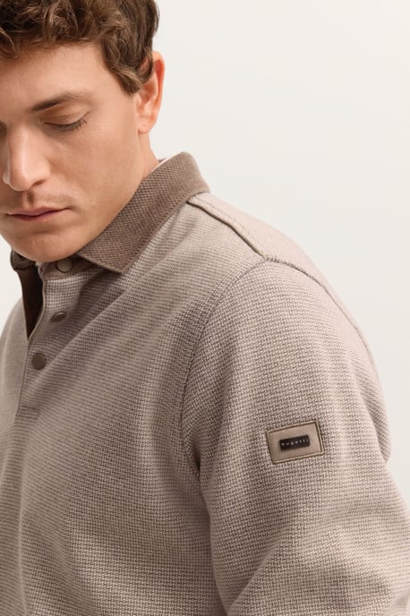 Bugatti Herren Sweatpoloshirt mit Druckknöpfen - Image 4