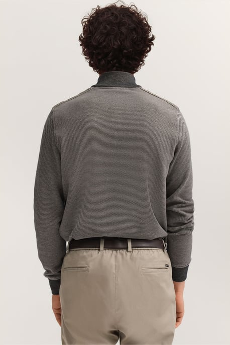 Bugatti Herren Sweattroyer im Materialmix Modern Fit - Image 2
