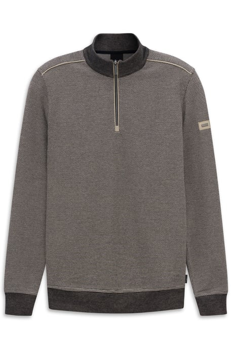 Bugatti Herren Sweattroyer im Materialmix Modern Fit - Image 3