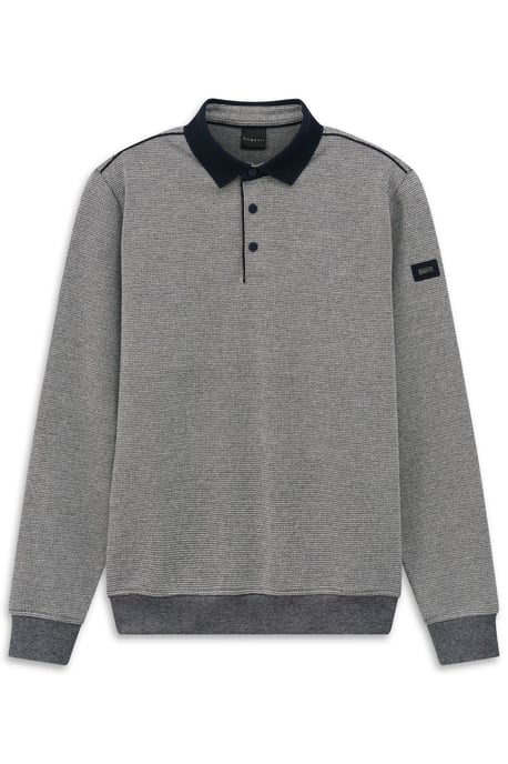 Bugatti Herren Sweatpoloshirt mit Druckknöpfen - Image 1