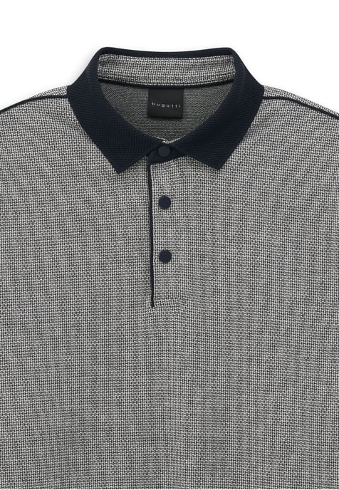 Bugatti Herren Sweatpoloshirt mit Druckknöpfen - Image 2