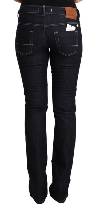 GF Ferre Schwarze Baumwoll-Stretch Niedrigbund-Skinny-Jeans - Image 3
