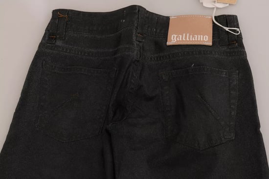 John Galliano Schwarz Gewaschene Niedrigbund Regular Leg Jeans - Image 4