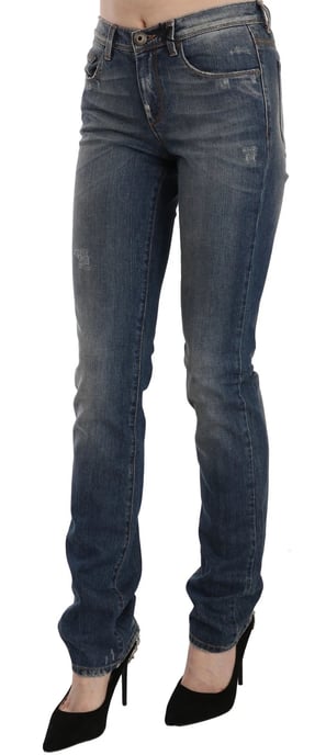 Ermanno Scervino Blau Gewaschene Boot Cut Legere Denim-Hosen Jeans - Image 2