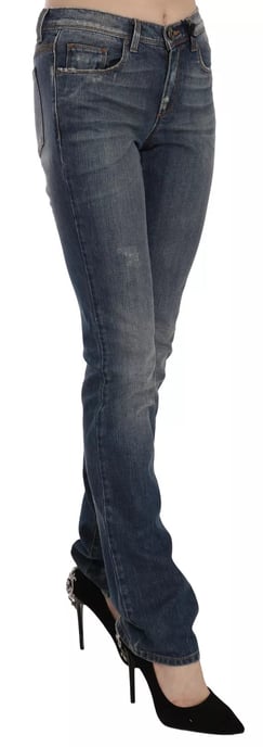Ermanno Scervino Blau Gewaschene Boot Cut Legere Denim-Hosen Jeans - Image 4