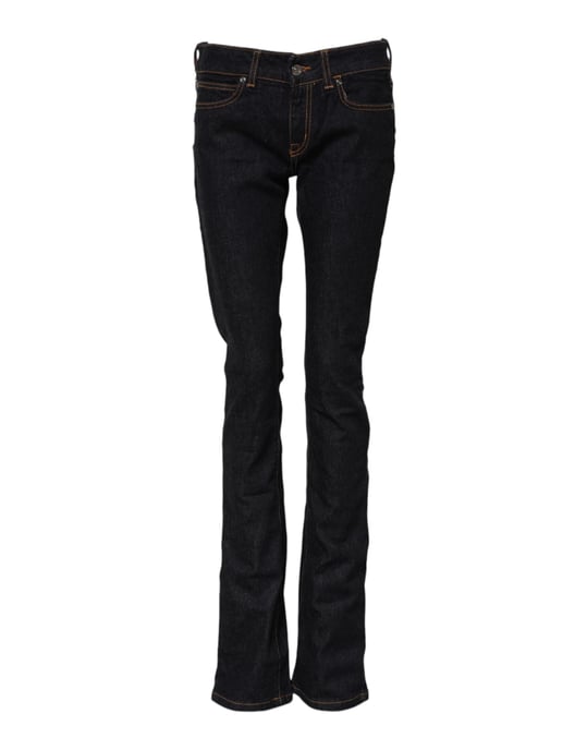 GF Ferre Dunkelblaue Baumwoll-Hosen mit mittlerer Taille Skinny Denim Jeans - Image 2