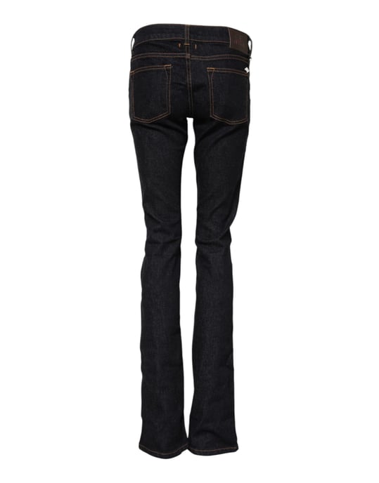 GF Ferre Dunkelblaue Baumwoll-Hosen mit mittlerer Taille Skinny Denim Jeans - Image 3