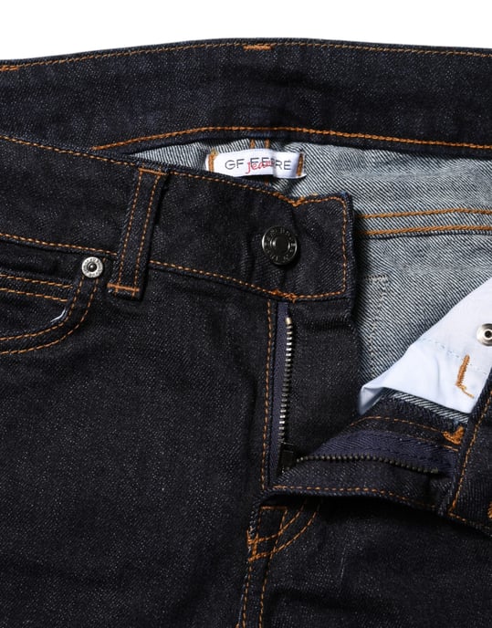 GF Ferre Dunkelblaue Baumwoll-Hosen mit mittlerer Taille Skinny Denim Jeans - Image 4