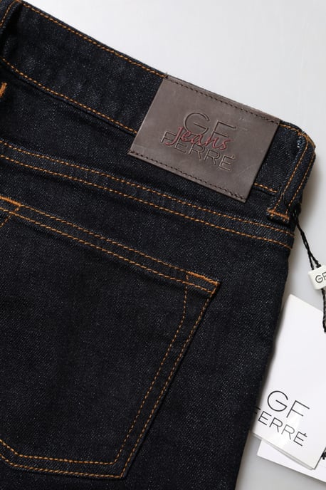 GF Ferre Dunkelblaue Baumwoll-Hosen mit mittlerer Taille Skinny Denim Jeans - Image 5