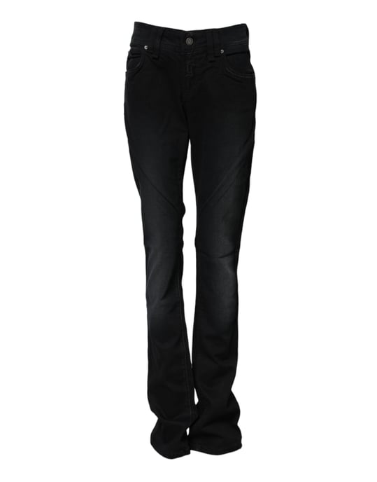 John Galliano Schwarze Baumwoll-Mittelhoch taillierte Jeans - Image 2