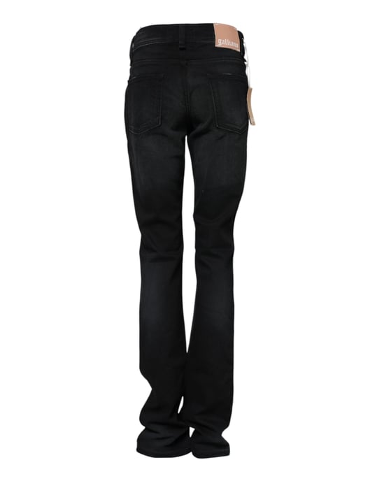 John Galliano Schwarze Baumwoll-Mittelhoch taillierte Jeans - Image 3