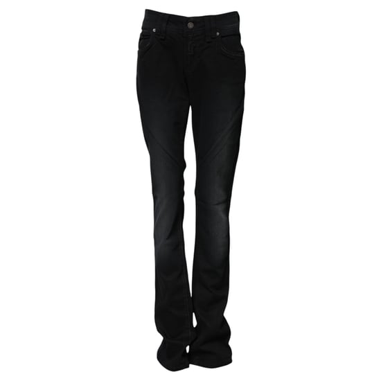 John Galliano Schwarze Baumwoll-Mittelhoch taillierte Jeans - Image 5