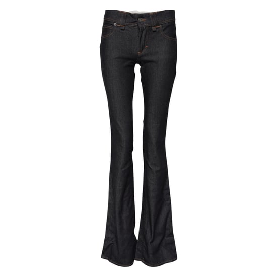 John Galliano Blaue Mittlere Taille Baumwollweite Leg Denim Jeans - Image 5