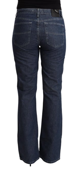 GF Ferre Blaue Baumwoll-Mittelbund Glockenjeans - Image 3